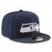 Men's Seattle Seahawks New Era Navy 2016 Sideline Official 59FIFTY Fitted Hat 2419613